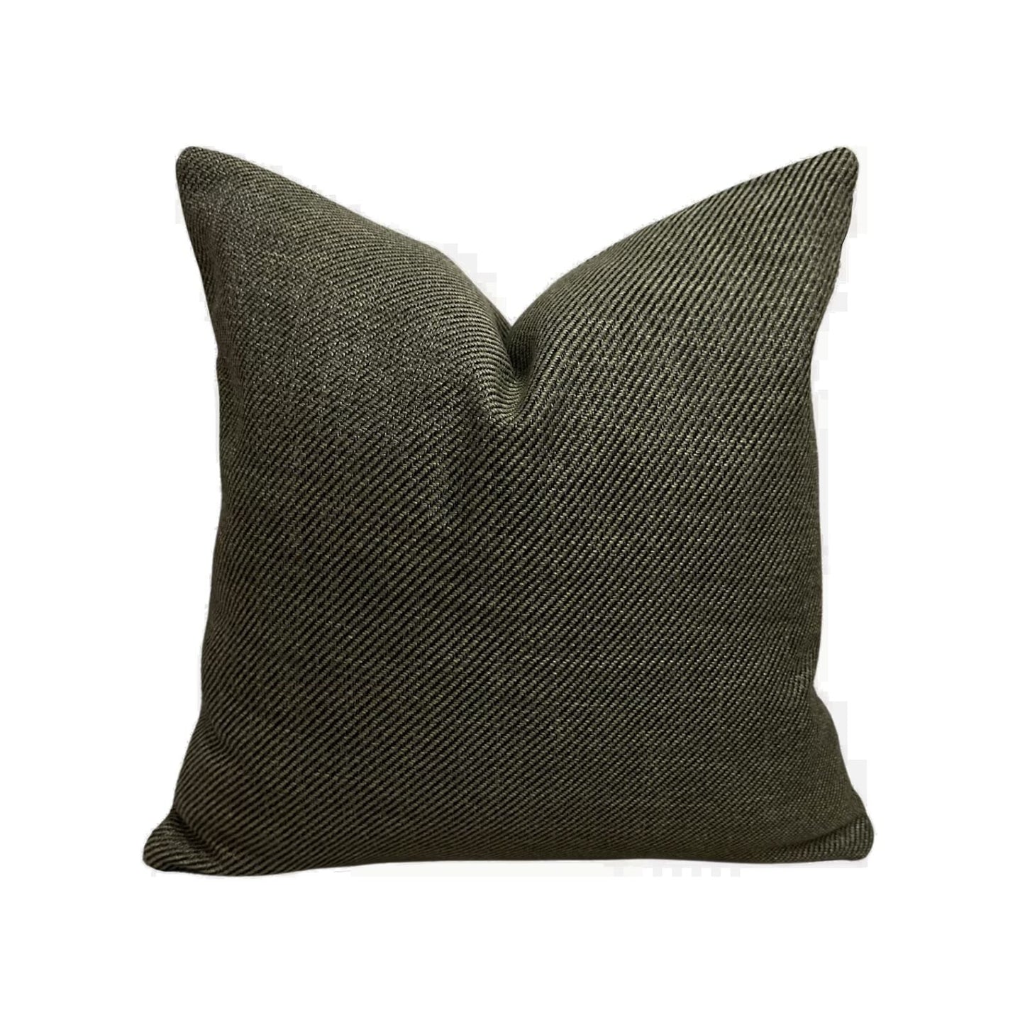 Olive Green Wool Pillow