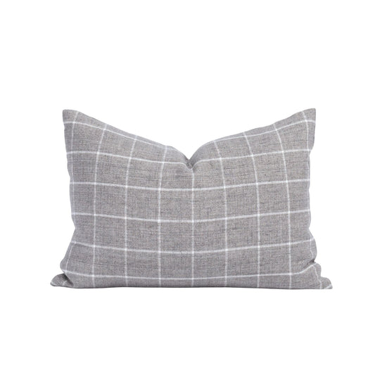 Gray Windowpane Pillow