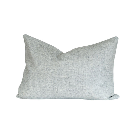 Thick Light Gray Wool Pillow