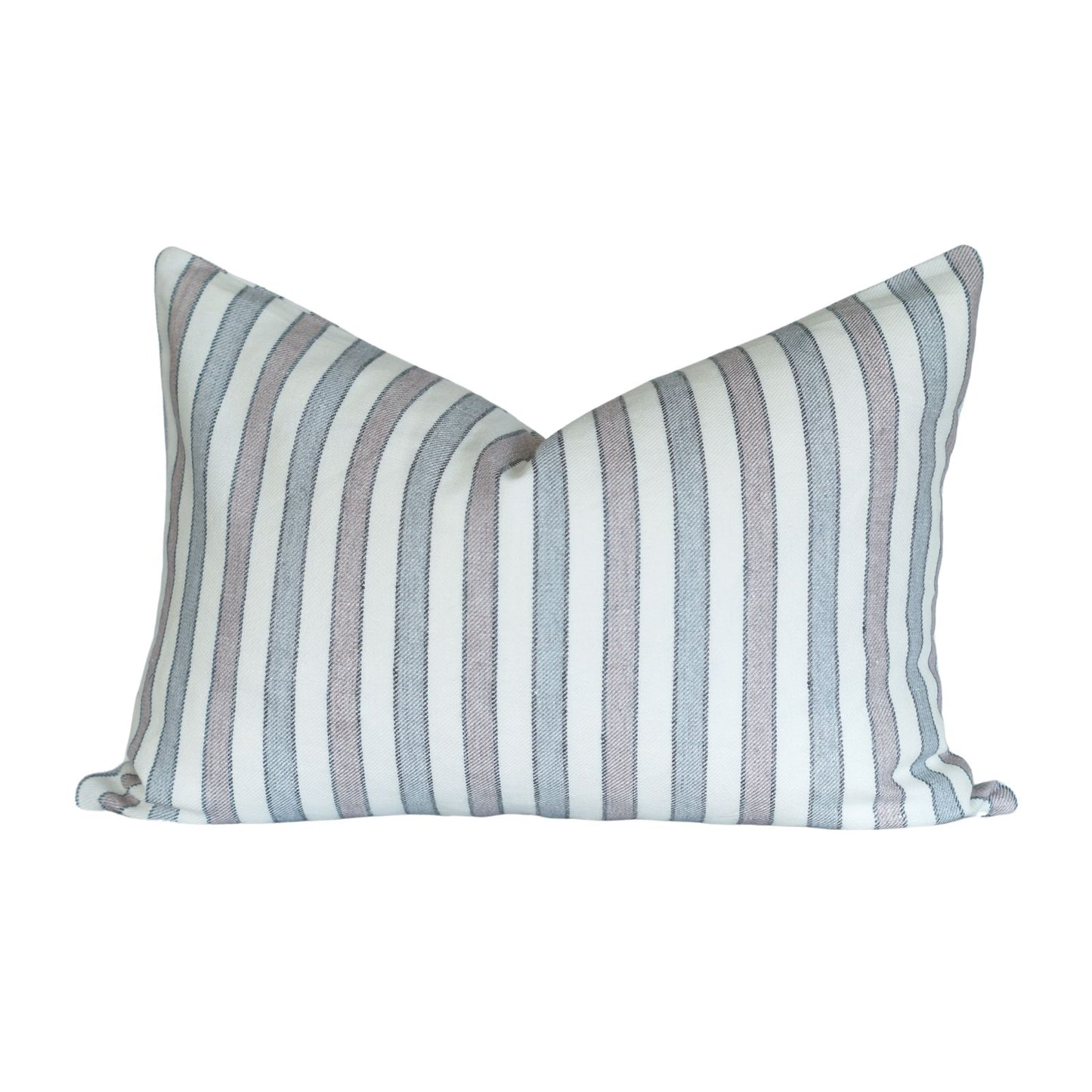 Purple and Gray Stripe Pillow