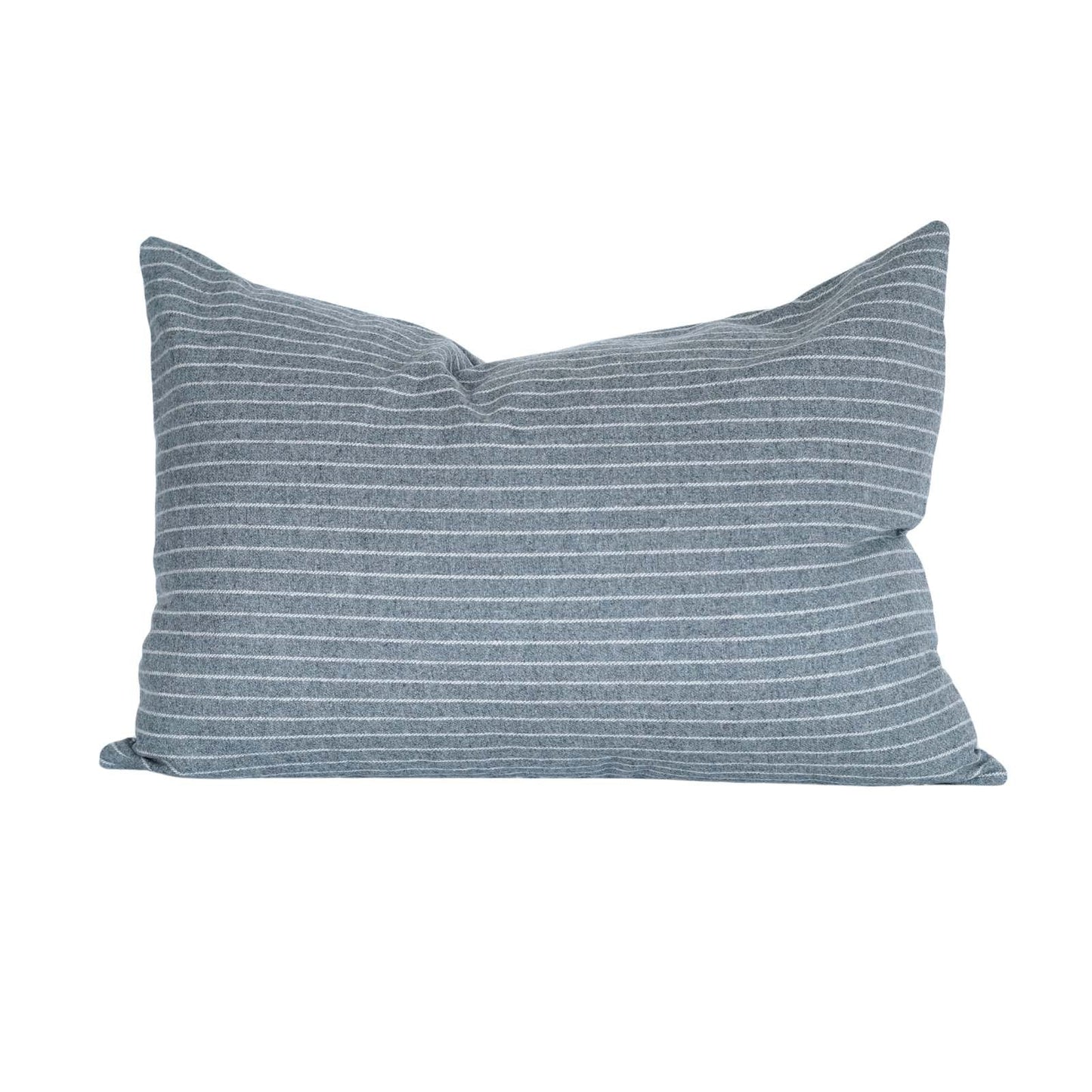 Gray Wool Pillow with Thin Stripe