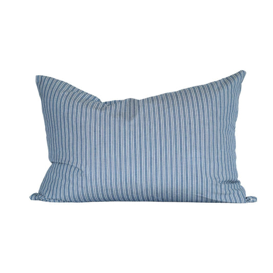 Blue with White Thin Stripes Pillow