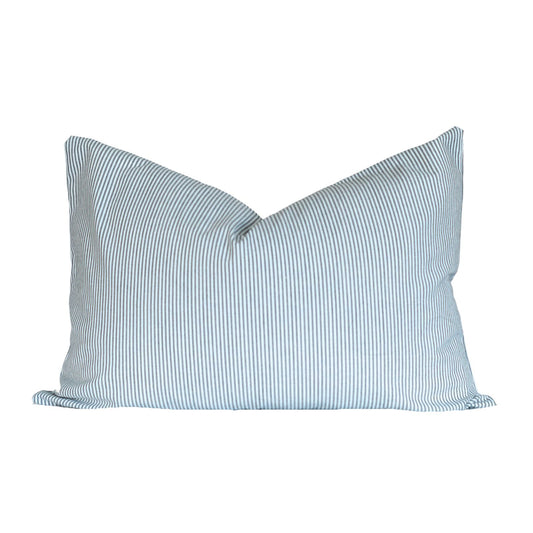 Charcoal Thin Stripe Pillow