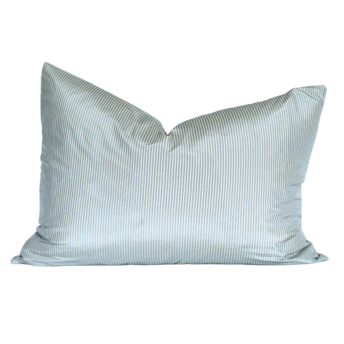 Blue Silk Stripe Pillow