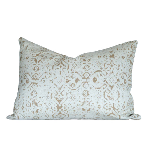 Fleece Camel and White Pattern Pillow