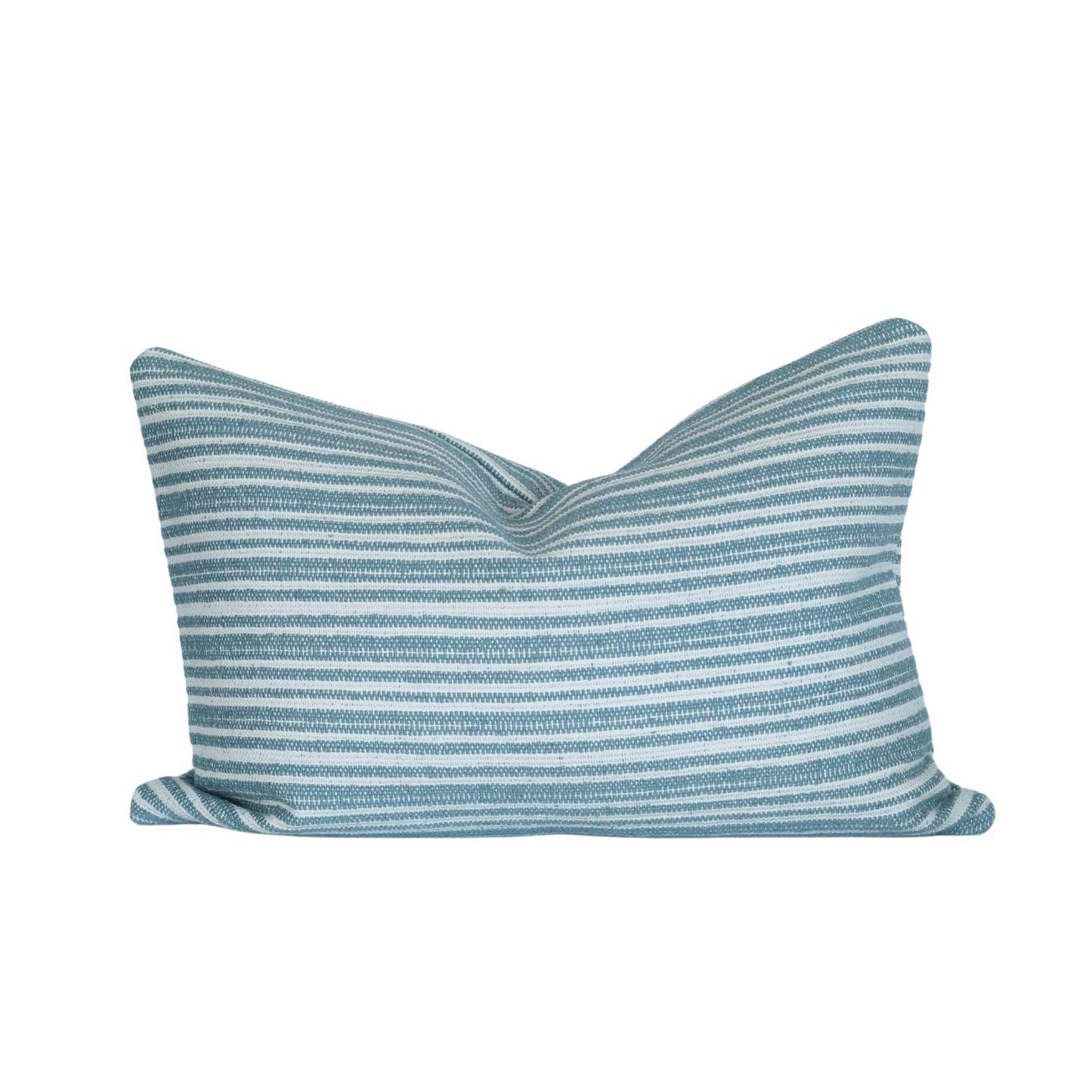 Textured Blue Stripe Pillow