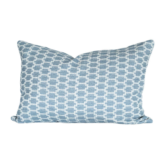 Indoor Outdoor Blue and White Pillow