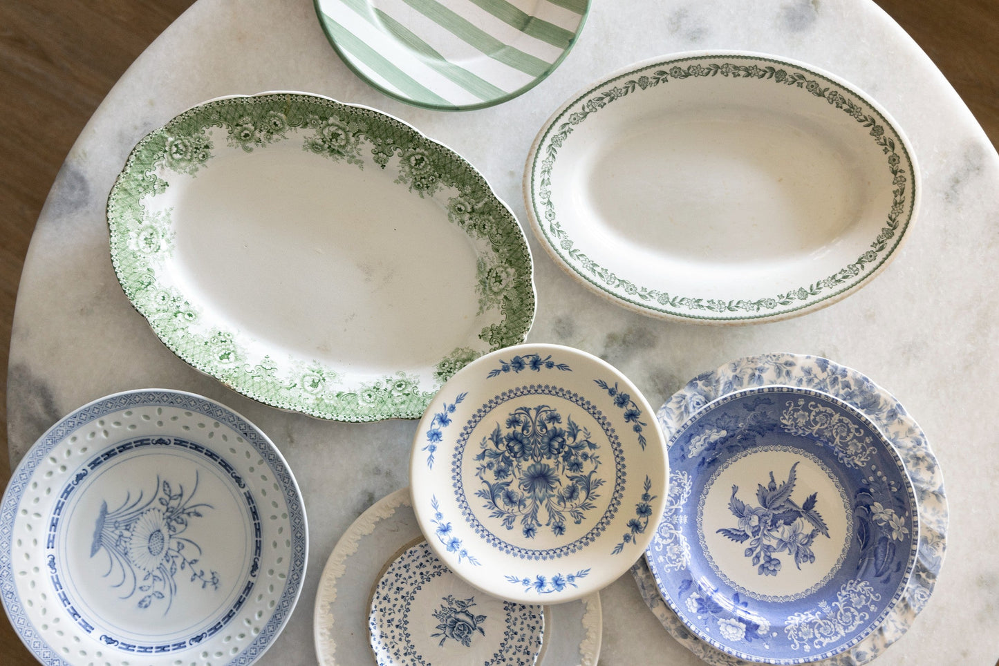 Vintage Blue Flower Plate III