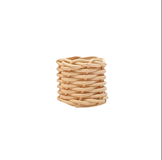 Retail $16: Rattan Napkin Ring- Set of 4