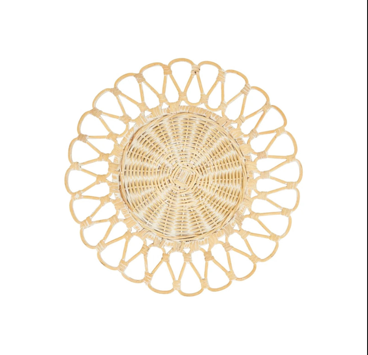 Retail $40: Scalloped Rattan Placemat