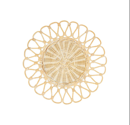 Retail $40: Scalloped Rattan Placemat