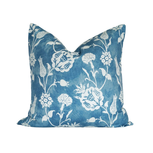 Navy Floral Pillow