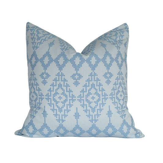 Blue Geometric Pillow