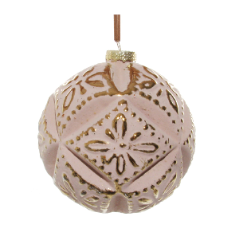 Retail $11: Pink and Gold Geometric Ornament
