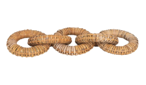 Retail $125: Rattan Wrapped Chain Link