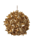 Retail $16: Gold Flower Ball Ornament