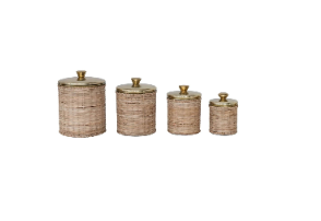 Retail $175: Williamsburg Woven Canister Set of 4
