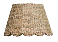 Retail $290: Large Scalloped Seagrass Lampshade