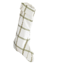 Retail $45: Linden Plaid Stocking in Olive