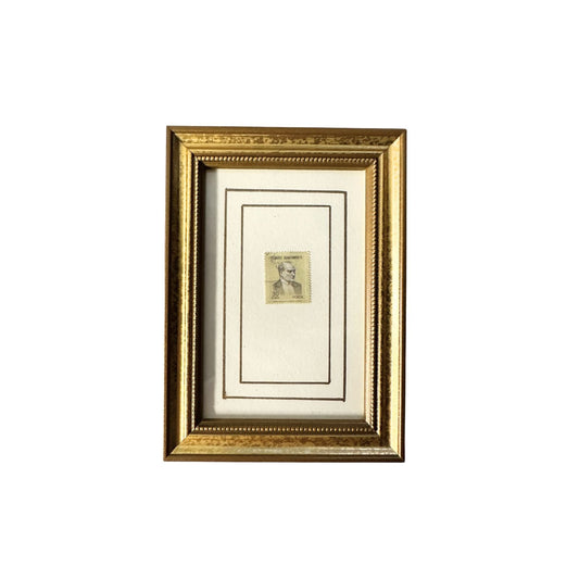 Green Vintage Stamp Art